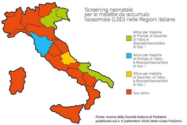 screening LSD nelle Regioni italiane